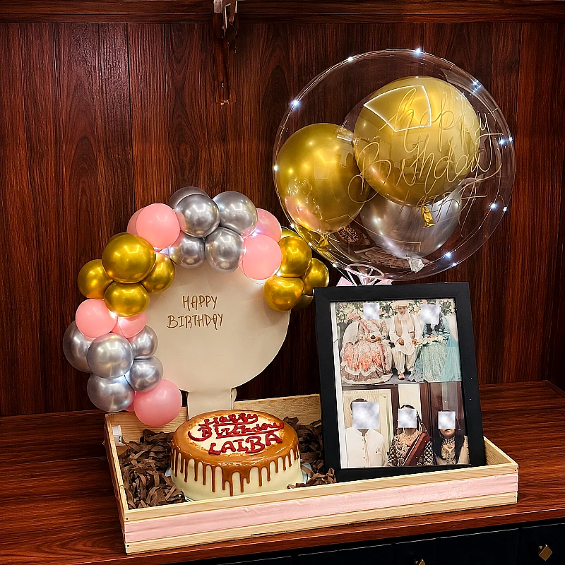 Birthday Cake, Balloon &amp;amp;amp; Photo Gift Hamper