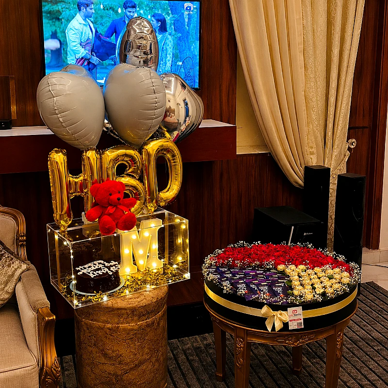 Luxury Birthday Cake, Teddy &amp;amp;amp;amp;amp;amp;amp; Chocolate Hamper
