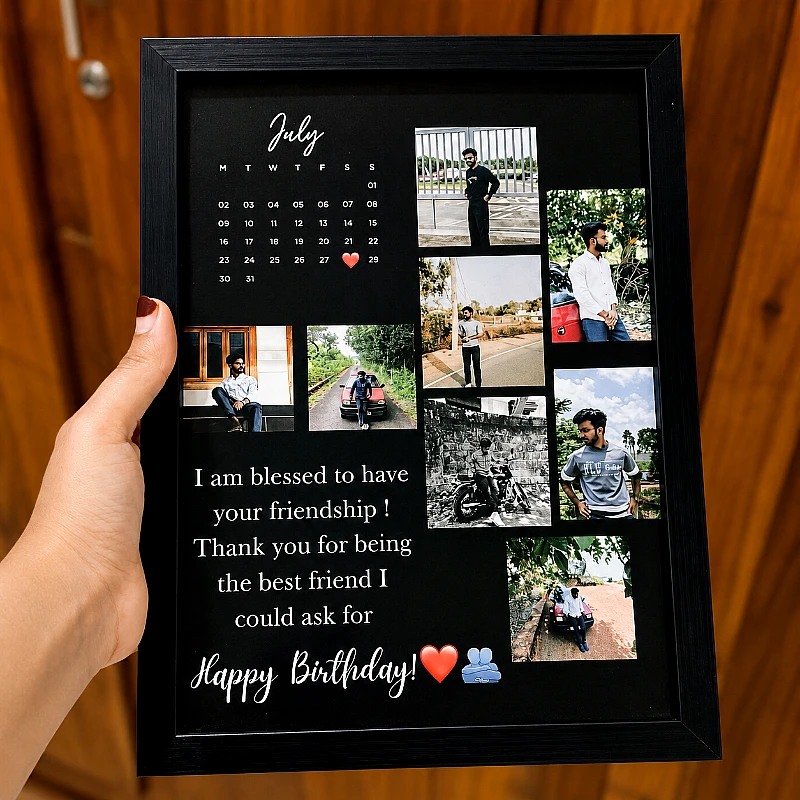 Personalized A4 Birthday Photo Collage Frame - Product Image