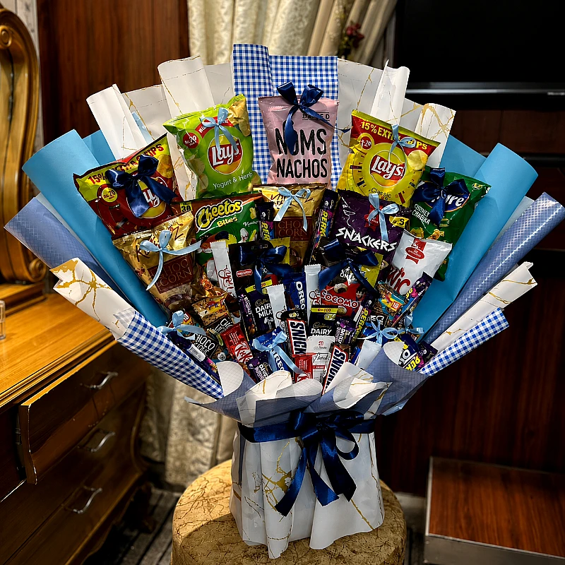 Premium Snack &amp;amp;amp; Chocolate Gift Bouquet
